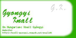 gyongyi knall business card