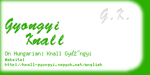 gyongyi knall business card